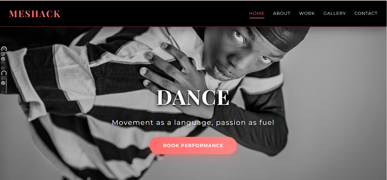 Meshack Professional Dancer Portfolio